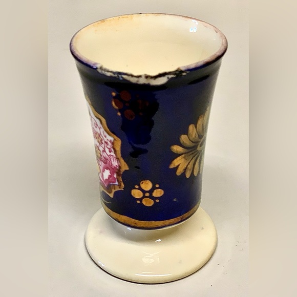 19th Century Antique Gaudy Welsh Chinoisserie Pattern Hand Painted Luster Vase - Picture 2 of 16